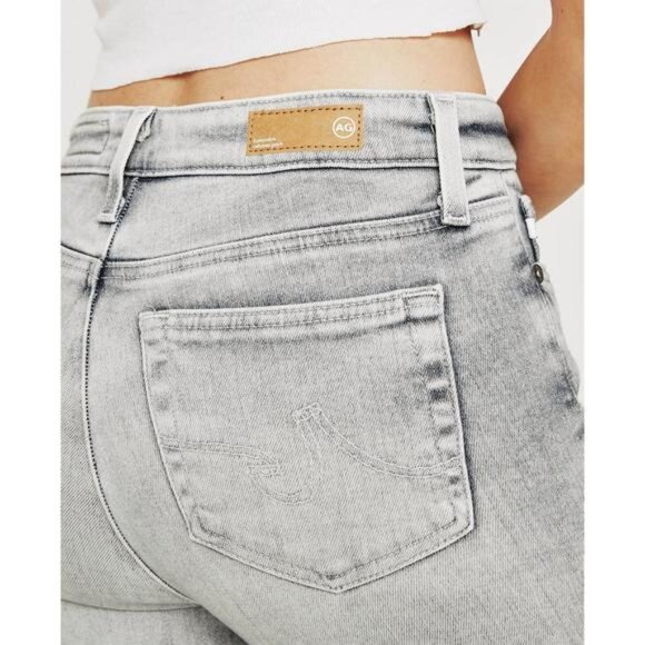 AG Adriano Goldschmied - Mari High Rise Crop Denim in Avalanche - Picture 6 of 6